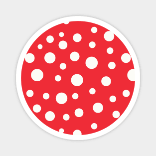 Beige dots over red Magnet